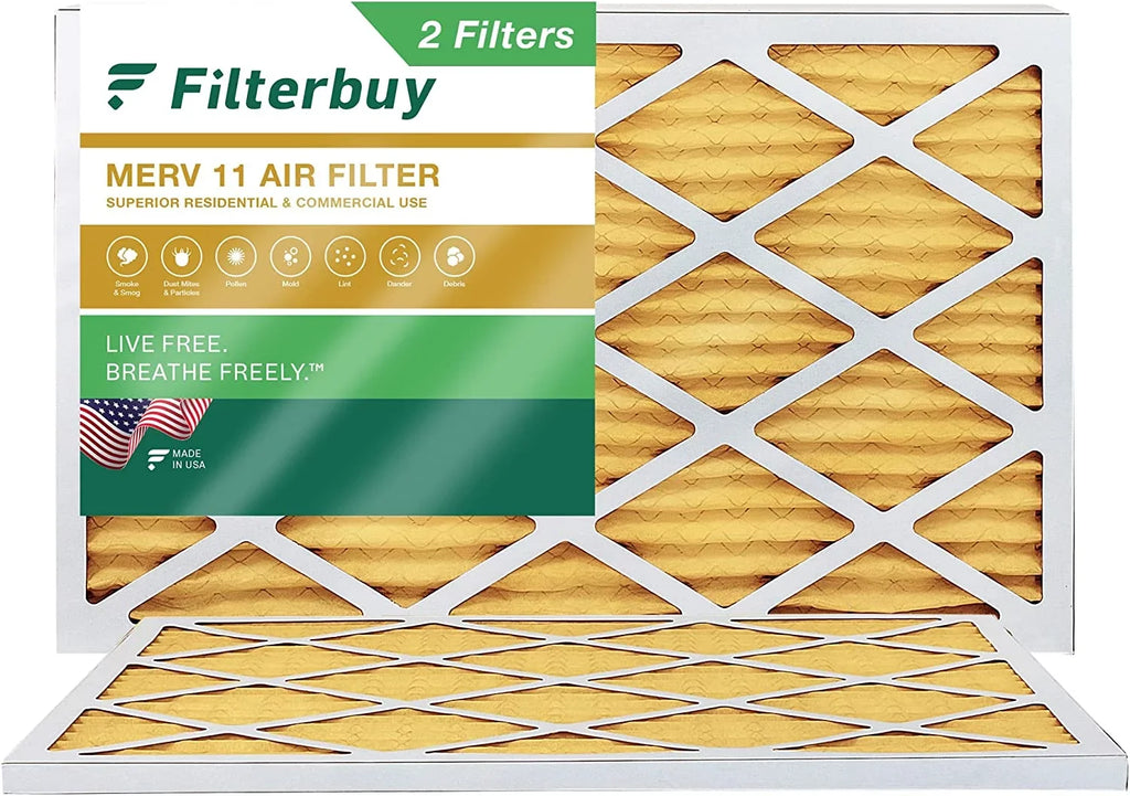 AC (2-Pack) MERV Air Pleated HVAC Filterbuy Filters 14x25x1 11 Furnace