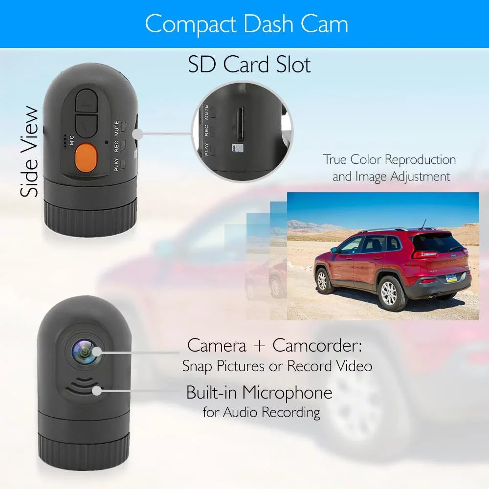 Rearview Monitor, Video Pyle Mirror Black Recording Inch PLCMDVR77 HD System 7.4