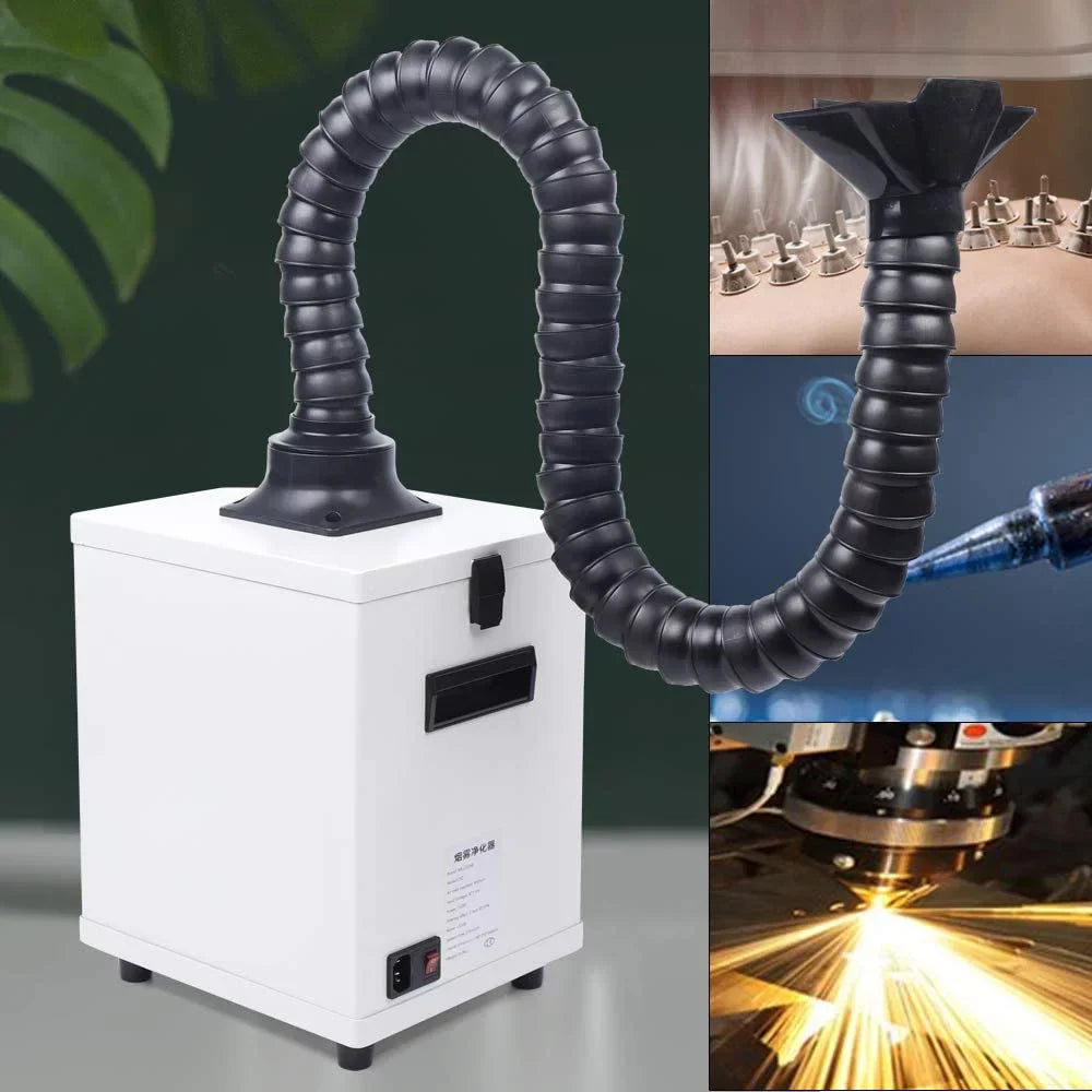 Air Filter Purifier 3-Layer Fume Smoke Rotatable 360¡ã Hose, With Extractor Fetcoi Singel-Head &