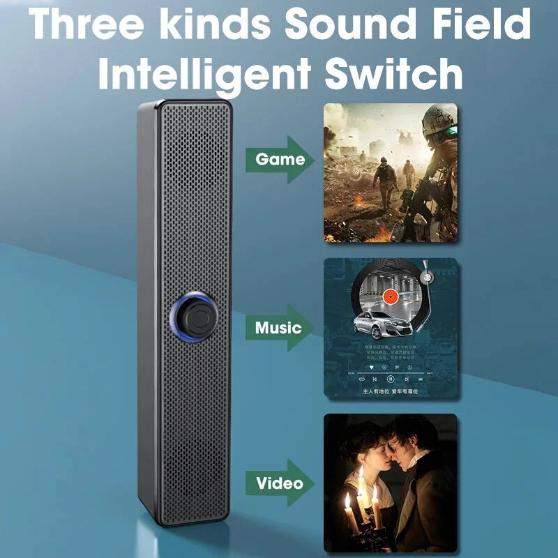 TV Speaker 4D Wired Computer Stereo Theater For Sound Surround Home Strong Subwoofer Bass System Bluetooth Soundbar