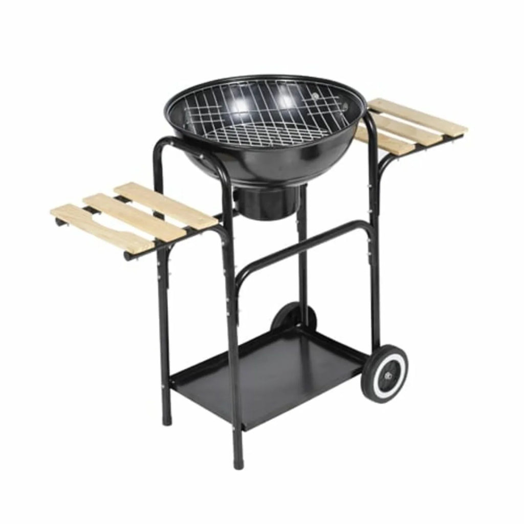 Dcenta Working Camping Picnic, Tables with Stand BBQ 38 Barbecue Smoking, Grill Garden, Party, Hiking, Steel and Wheels for Side Height Cooking, Patio 2 Charcoal Grilling, Inch