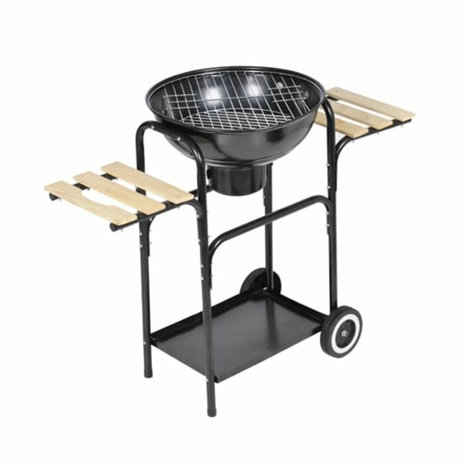 Dcenta Working Camping Picnic, Tables with Stand BBQ 38 Barbecue Smoking, Grill Garden, Party, Hiking, Steel and Wheels for Side Height Cooking, Patio 2 Charcoal Grilling, Inch