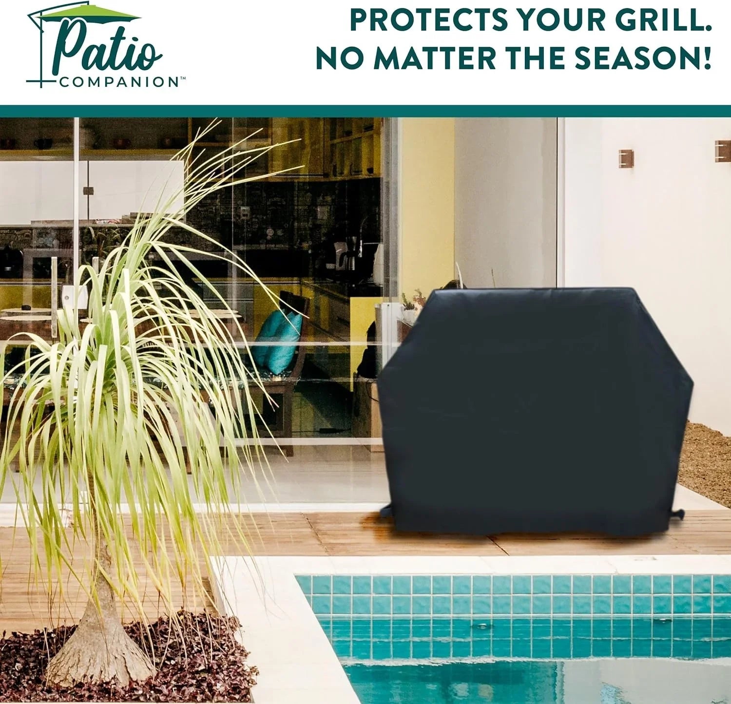 Warranty, King, Blocking Patio Inch Gas Weber, Heavy-Grade Year UV 65 and Companion Weather 5 Professional, Broil, Material, Resistant, Black Broil Cover, Char Grill Waterproof for Grill BBQ Cover