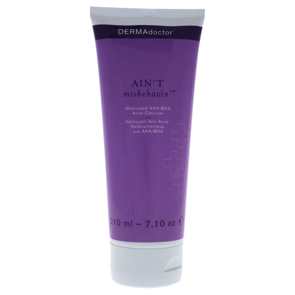 Cleanser, Oz Acne Prone Skin, Acne 7.1 DERMAdoctor Aint for Medicated Misbehavin Wash Face AHA/BHA
