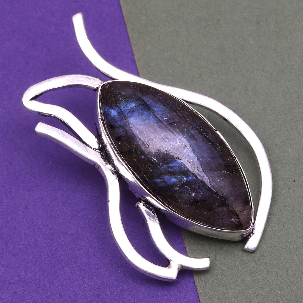 Garnet Jewelry Gemstone Handmade Sterling Silver Necklace Labradorite 925