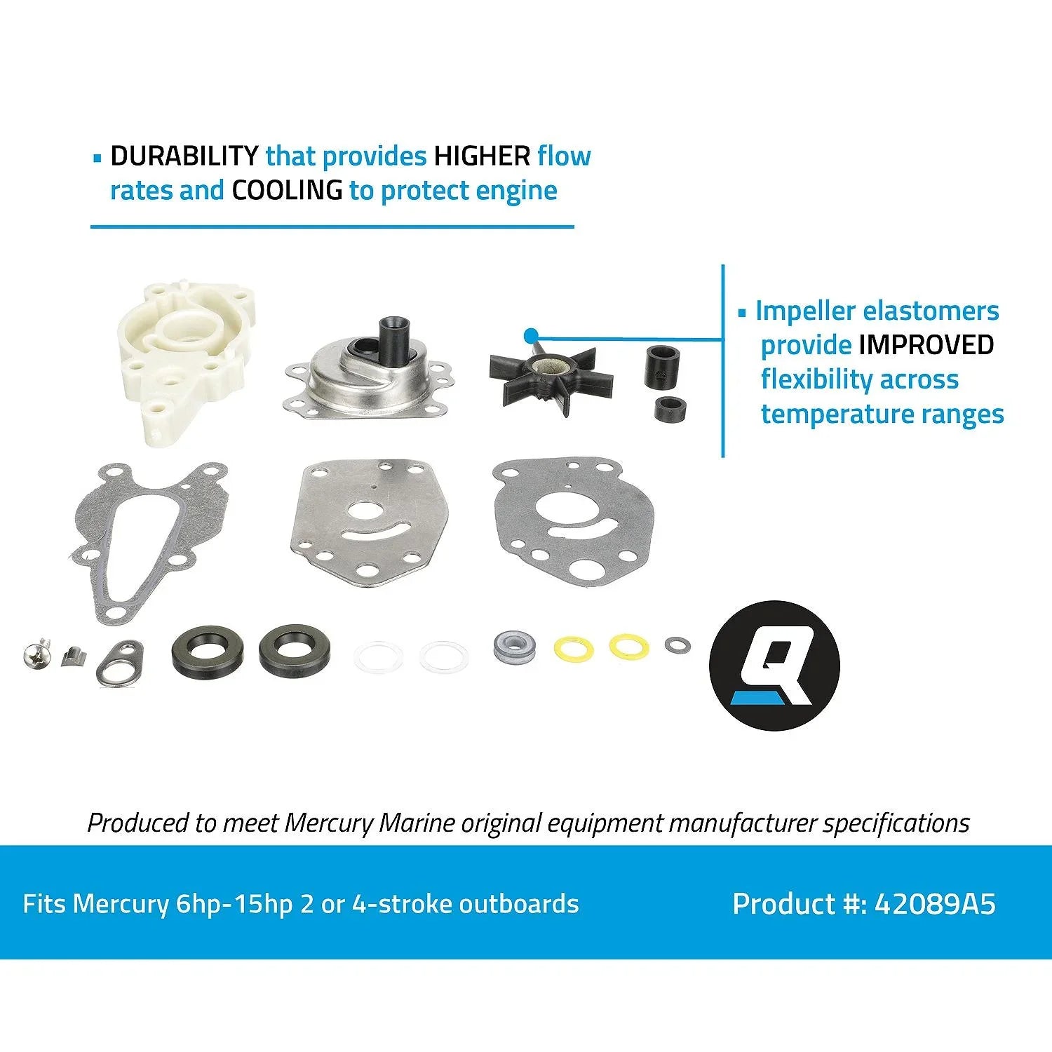 Mercury # Repair 5 Mercruiser Quicksilver New Kit-W/P 46-42089A Oem Part