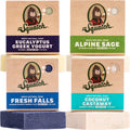 Soap Natural 4 - Coconut Greek Falls, Pack Squatch Fresh Alpine Castaway, Men's Eucalyptus - Yogurt Bar Men's Soap Variety Sage, Dr.