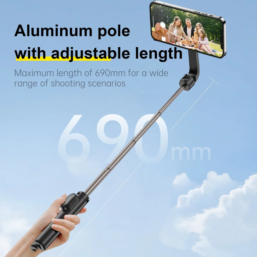 Magnetic Remote Stick inch Selfie Tripod, TELESIN Rotation , with Control 27.1 for