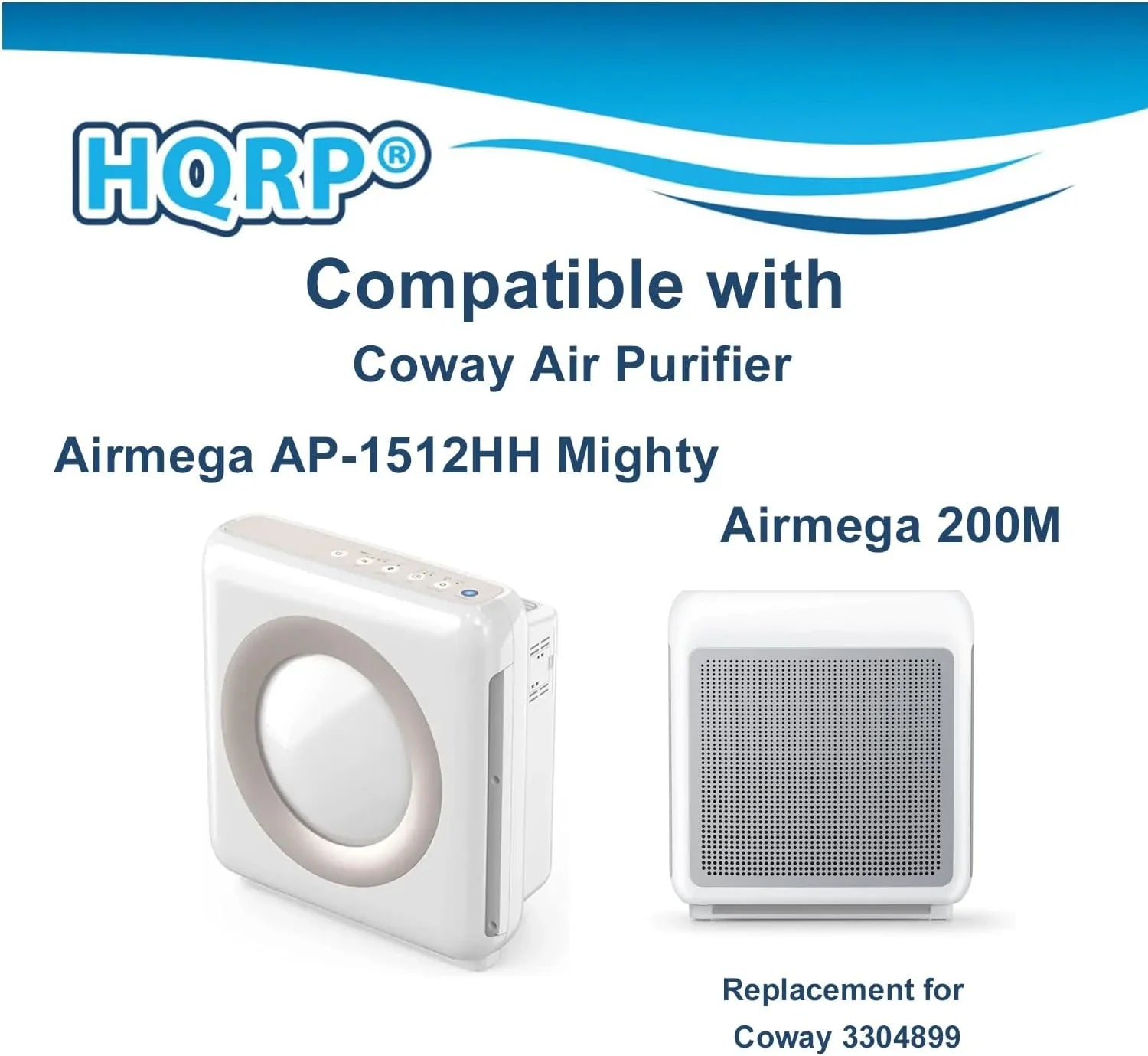Activated + AP1512HH 2 Airmega HQRP 3304899, Replacement 4 Carbon Mighty, Purifier, Compatible True Airmega AP-1512HH AP-1518R with 200M Filter HEPA Part Air Pre-Filters Coway Filter