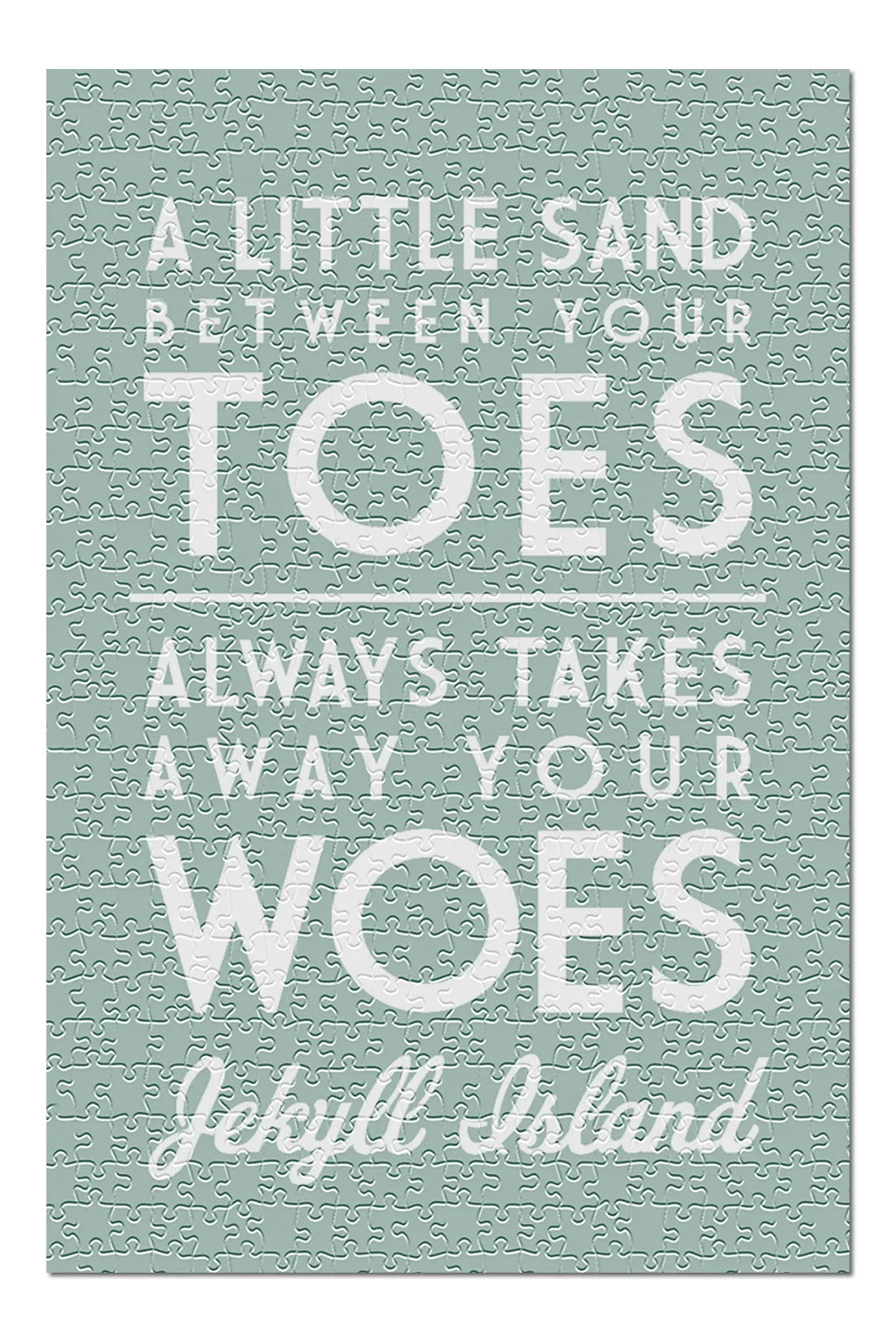 Island, Puzzle Said Piece Jigsaw Premium inches, Little Between Family, Made Toes, Adults Jekyll and (19x27 in Sand A Georgia, for 500 Your Simply USA)