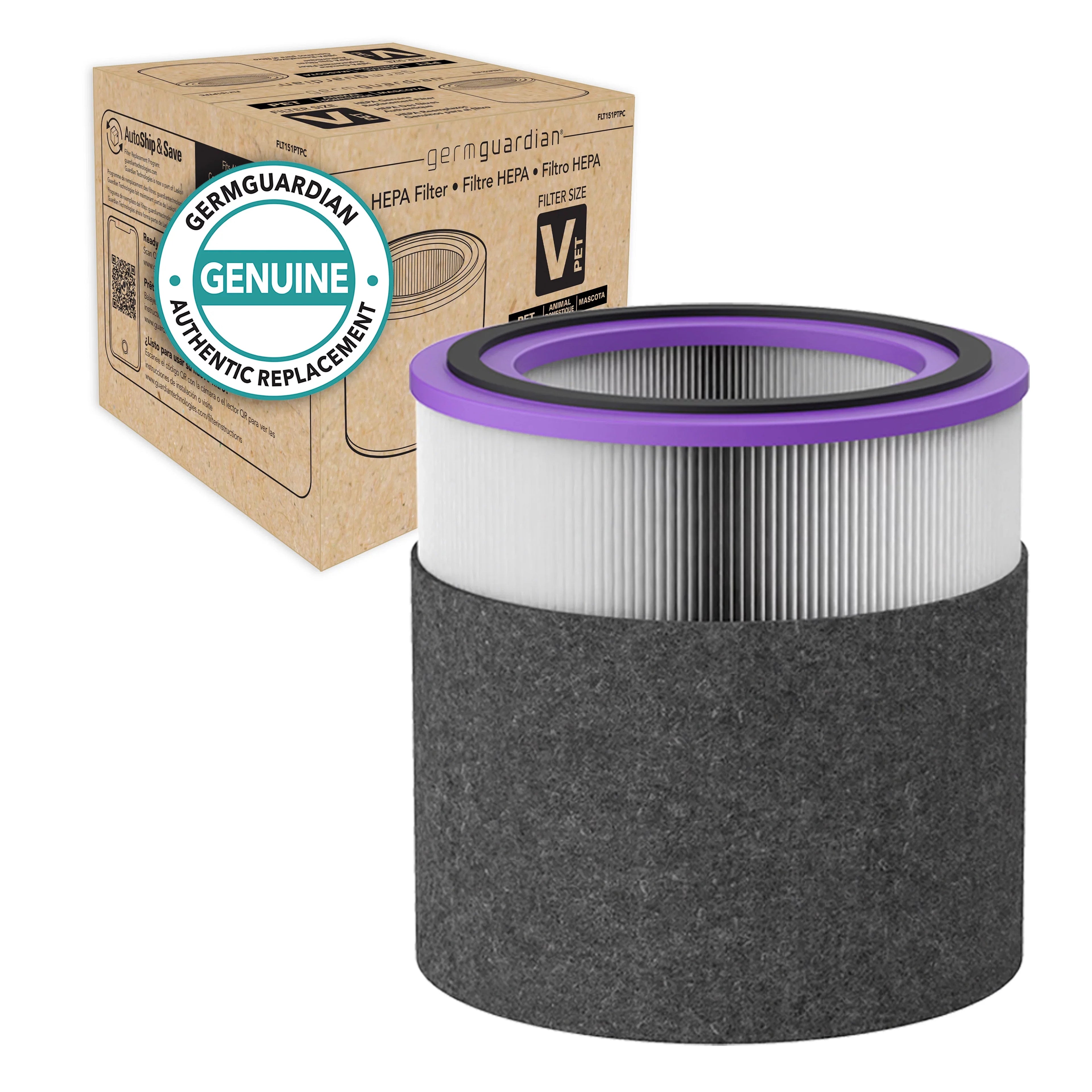 Filter FLT151PT Pet HEPA and AC151 Pure Air Filter Replacement Purifiers, Guardian AirSafe Germ for V Genuine