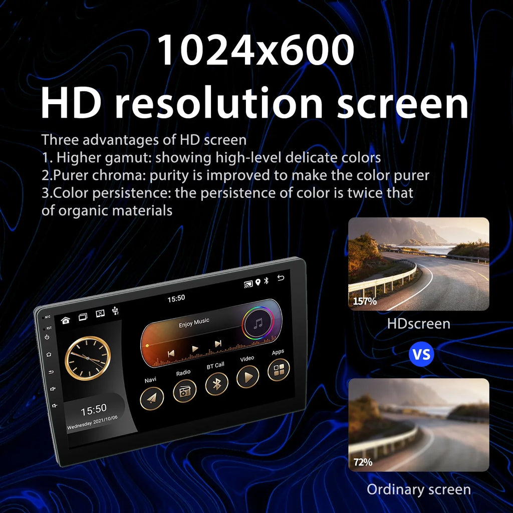 Double Radio 2022 Navigate Link, Touch Stereo 10.1 With Android Din Camera(2+16GB) Screen Bluetooth Inch GPS FM, Car Backup Mirror