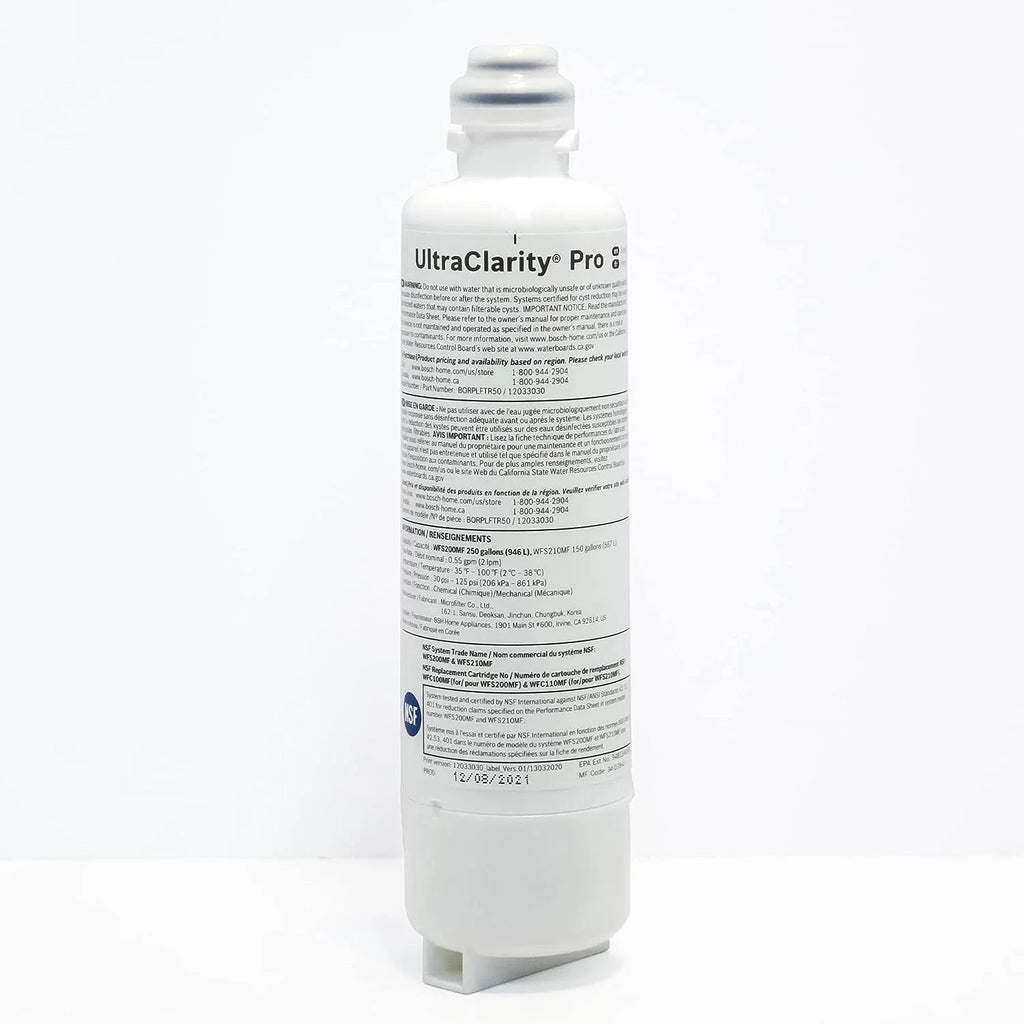 Pack Water Filter, REPLFLTR55 Pro Bosch of RA450022, 4 BORPLFTR50,BORPLFTR55, UltraClarity Replacement/Compatible