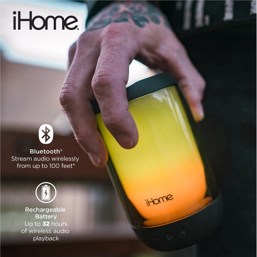 Waterproof Color Mega Play with Bluetooth + Battery Glow Rechargeable Changing iHome Speaker