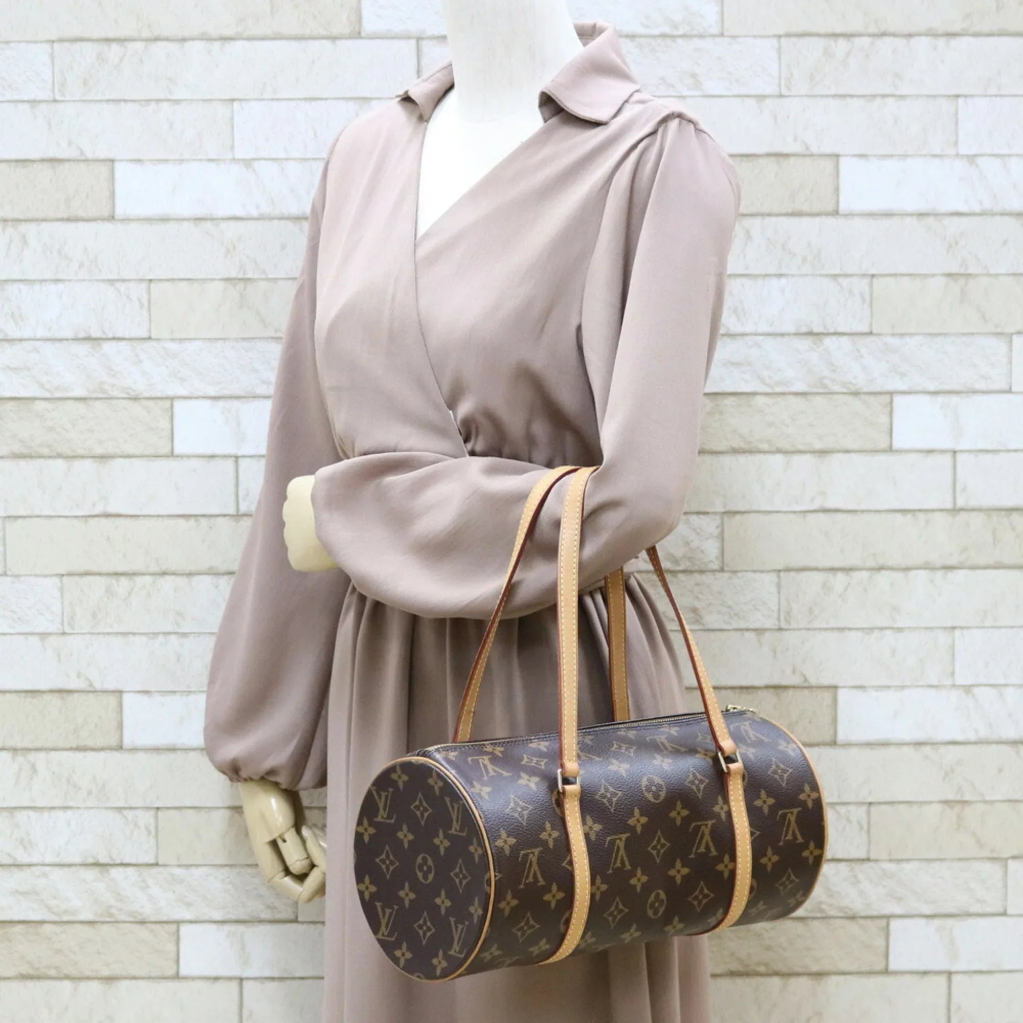 M51385 Brown Shoulder (Good) Bag Monogram Canvas VUITTON Women's 30 LOUIS Papillon Pre-Owned