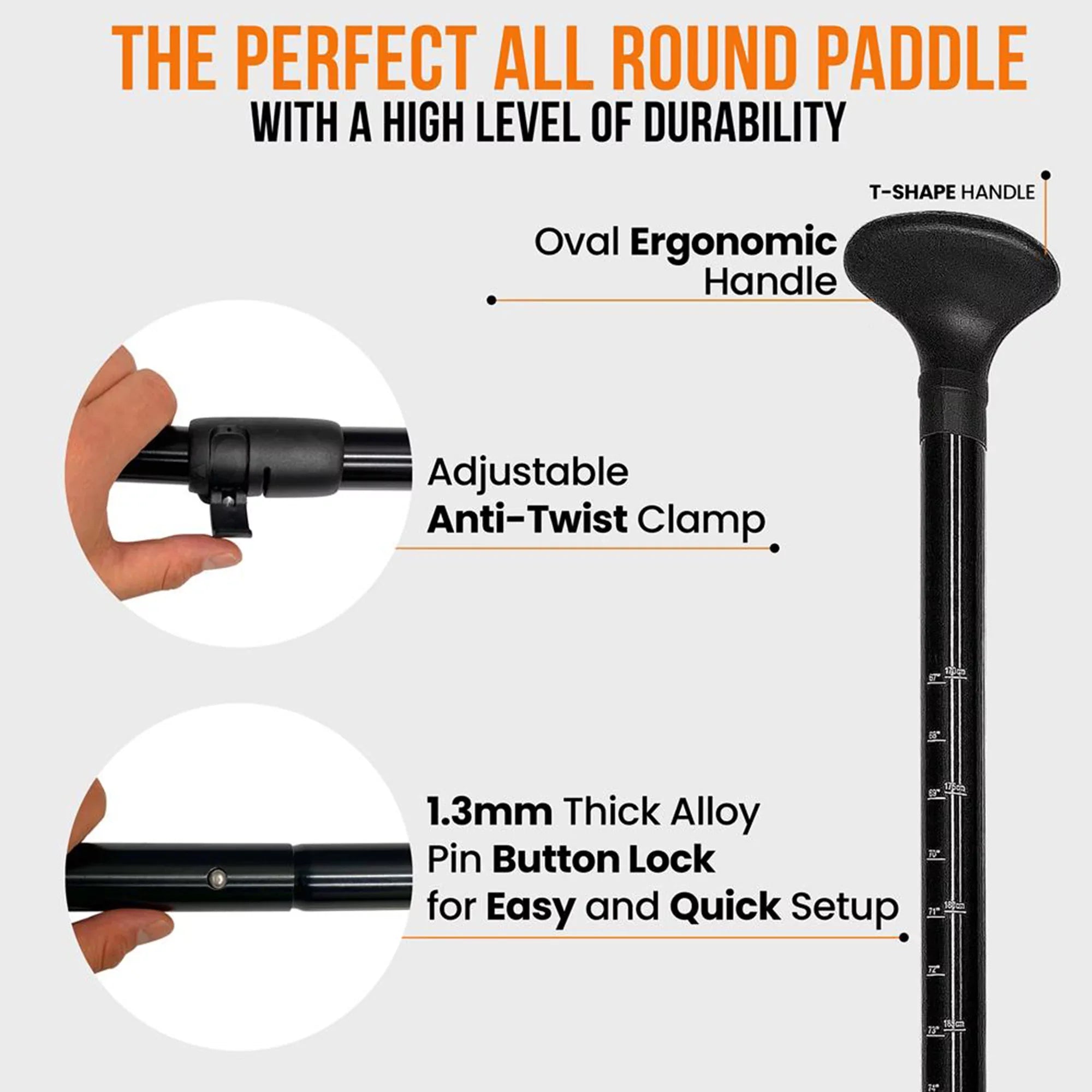 Height Oar Boards Serenelife with Up Universal Adjustable Paddle for Stand