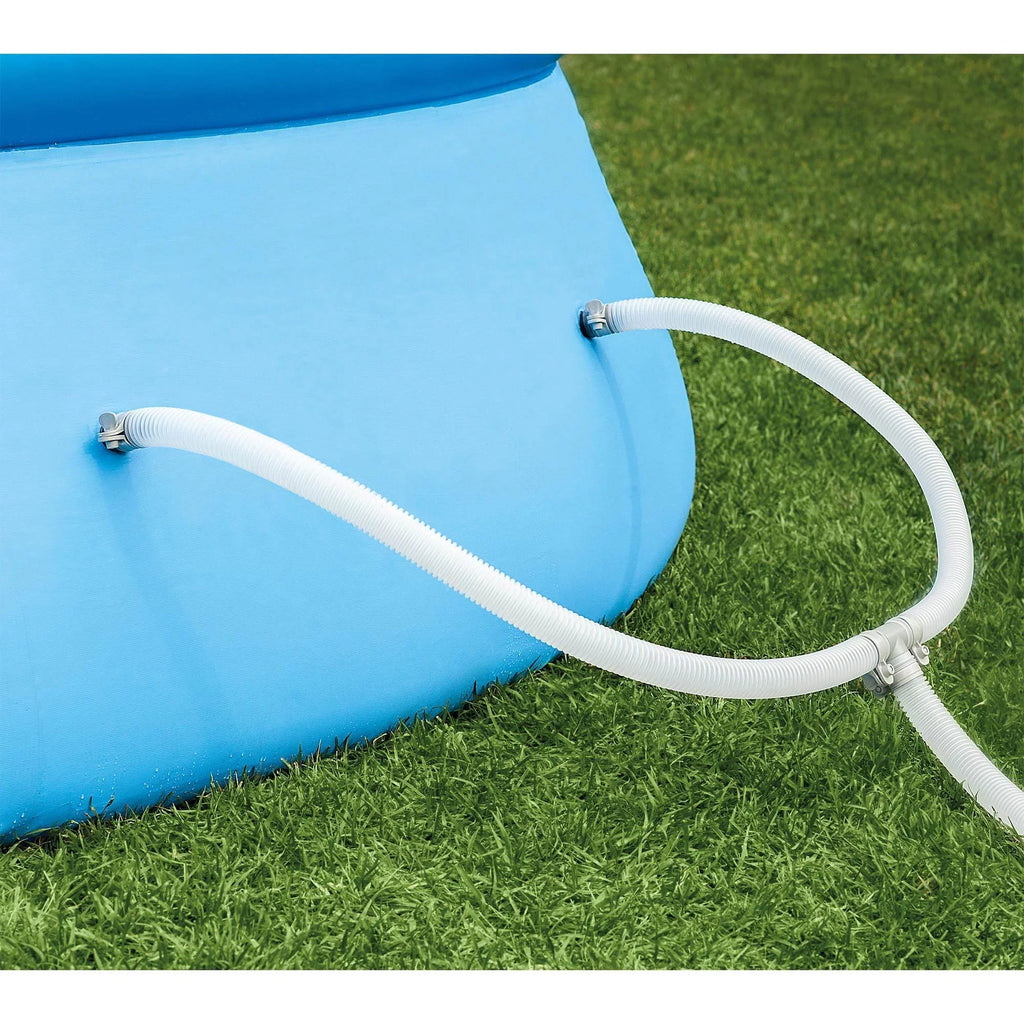 Round Metal Pump Inflatable & with Ladder, Cover 18ft Intex Ground 48in x Pool Frame Above