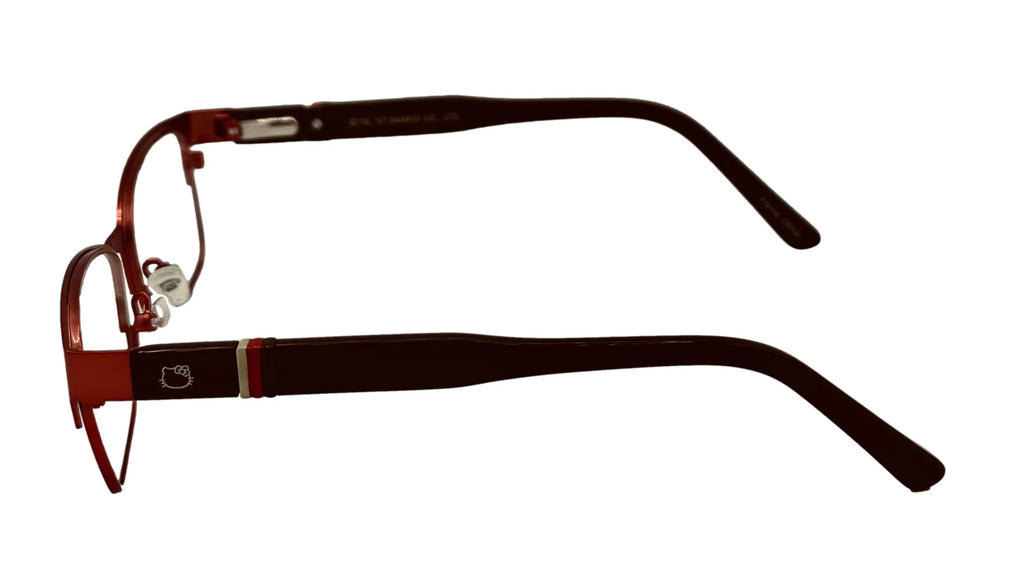 Kitty Kids Metal 1 280. Eyewear 49mm Rectangle Hello Red Frame.
