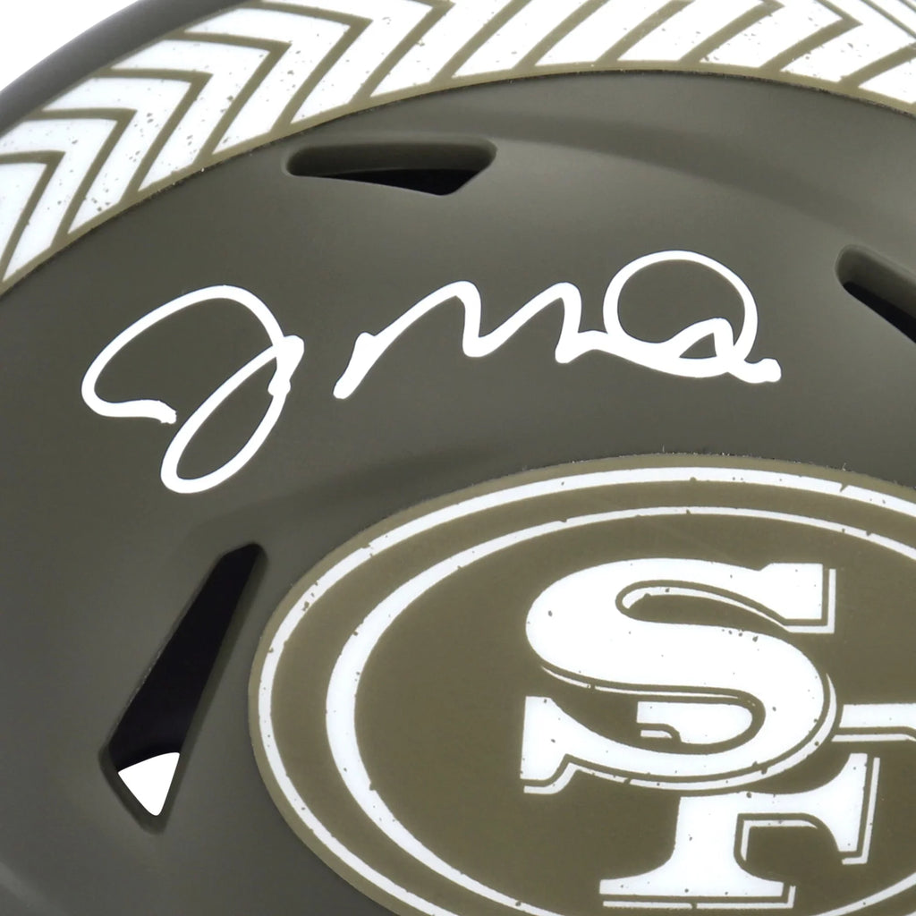 Mini To Autographed 49ers Speed Salute San Joe Helmet 2022 Riddell Montana Service Francisco