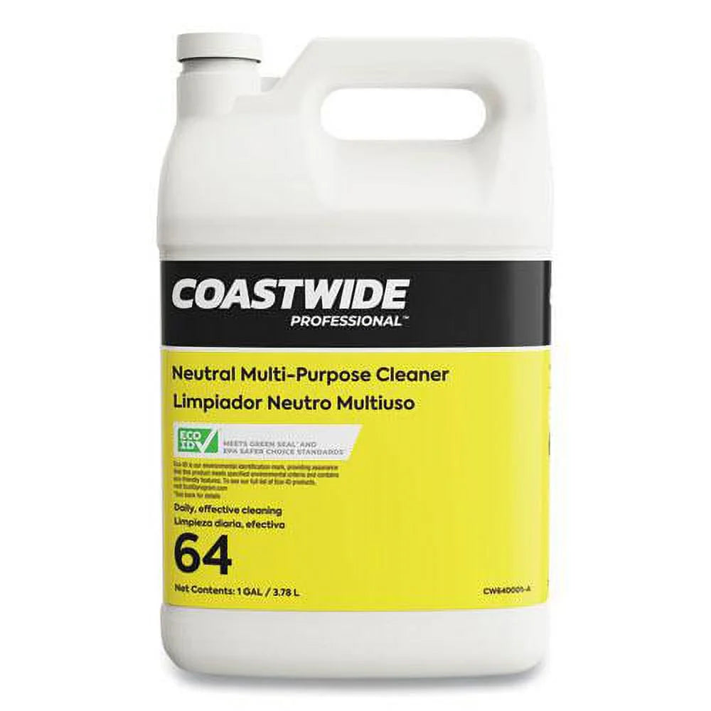 Professional Coastwide Scent, 4/carton Concentrate, Neutral 1 Gal Eco-id Multi-purpose Cleaner Bottle, 64 Citrus CW640001-A
