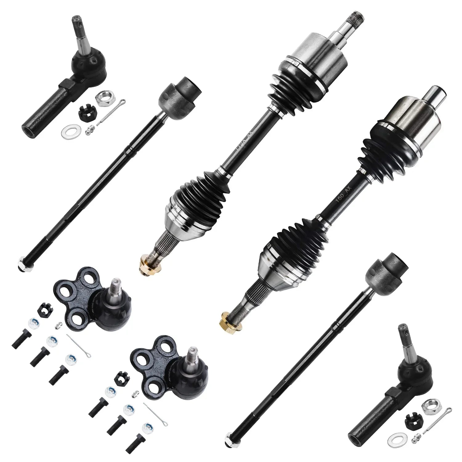 for Axles 4 Intrigue, Detroit Ball 2 Shafts Buick 2 Monte Axle - Allure Kit Lower Pontiac Prix Carlo Chevy Rods Front & Grand CV Century Inner Regal Outer LaCrosse Tie Impala CV Olds Joints Axle