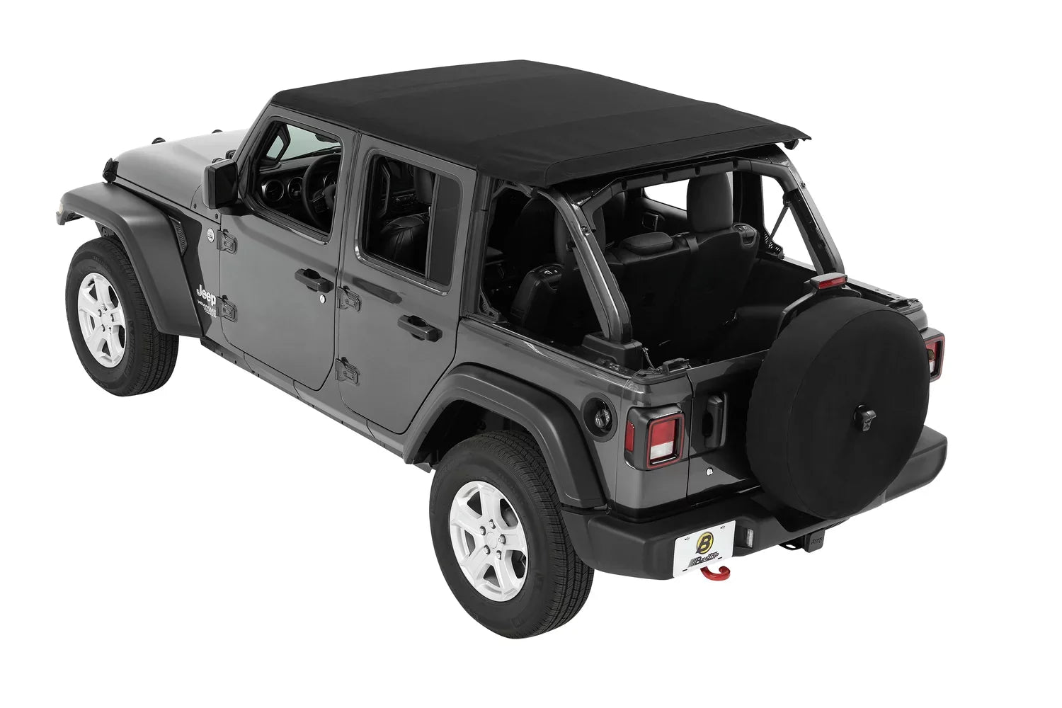 Current, Jeep Bestop Years Wrangler Model Trektop Black JL, Twill a 2018 (56863-17) for 4-Door to