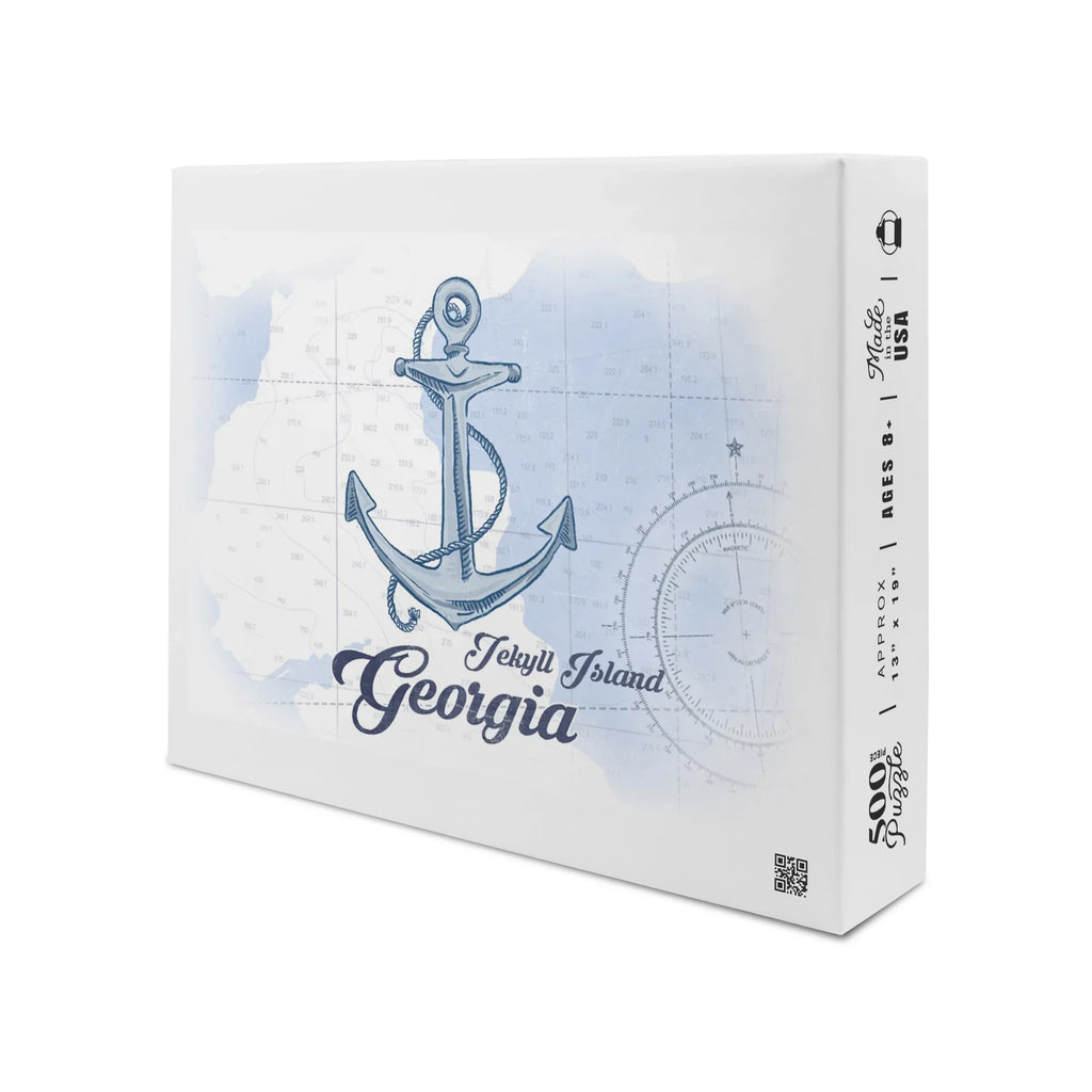 for Anchor, Island, Piece (19x27 inches, USA) and Puzzle in Icon Premium Jekyll Jigsaw Georgia, Adults Coastal Blue, Family, 500 Made