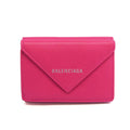Women's (tri-fold) (Good) Pre-Owned Mini Balenciaga Wallet Wallet Paper Leather Pink 391446