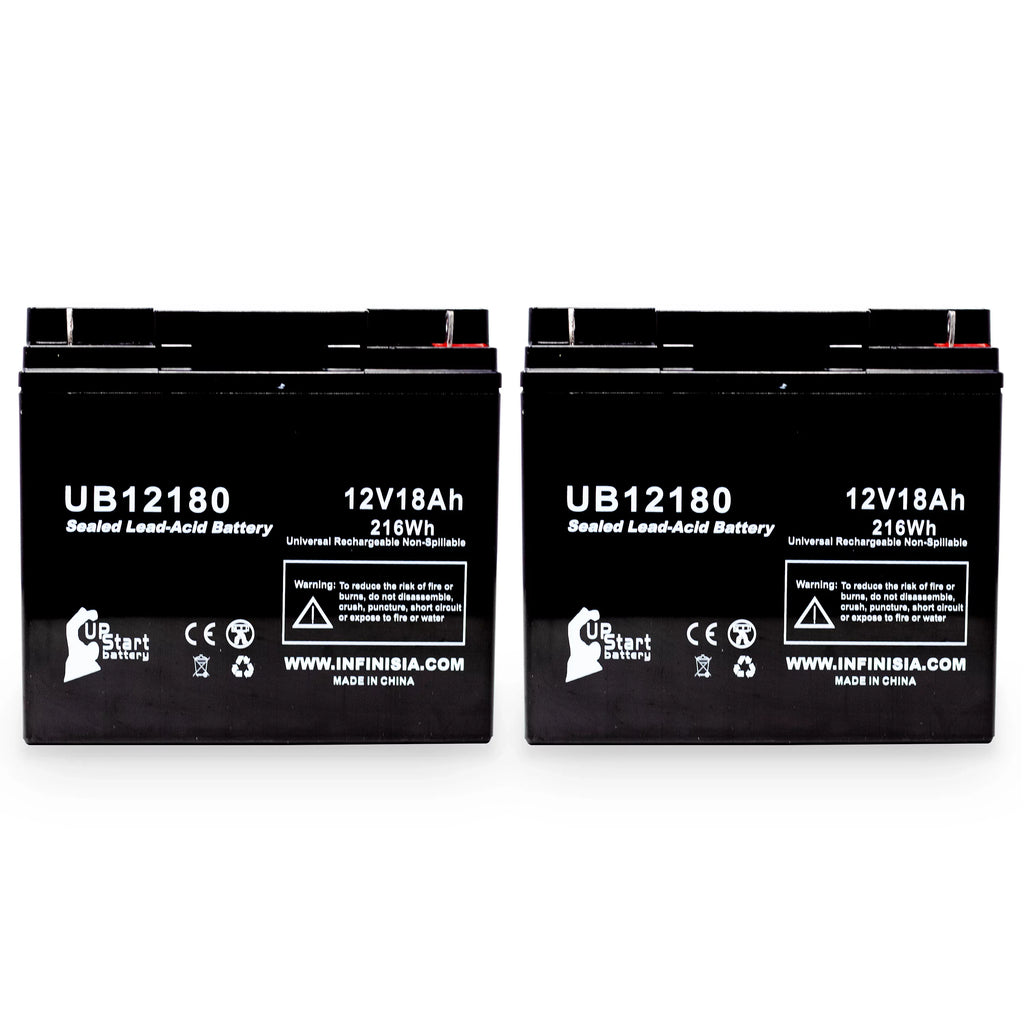 Replacement 18Ah, Universal Sealed T4 PX12180 - 18000mAh, 2x UB12180 Compatible Lead Terminal, / GS SLA) Acid Pack AGM, Battery - Portalac (12V, Battery