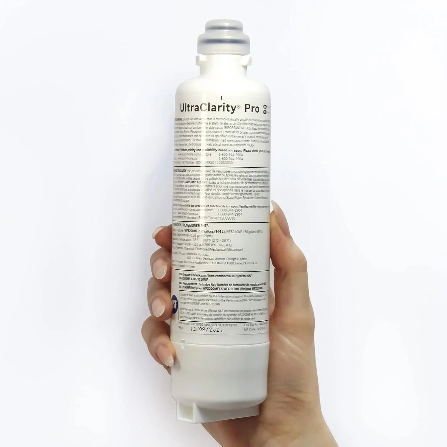 Pack Water Filter, REPLFLTR55 Pro Bosch of RA450022, 4 BORPLFTR50,BORPLFTR55, UltraClarity Replacement/Compatible