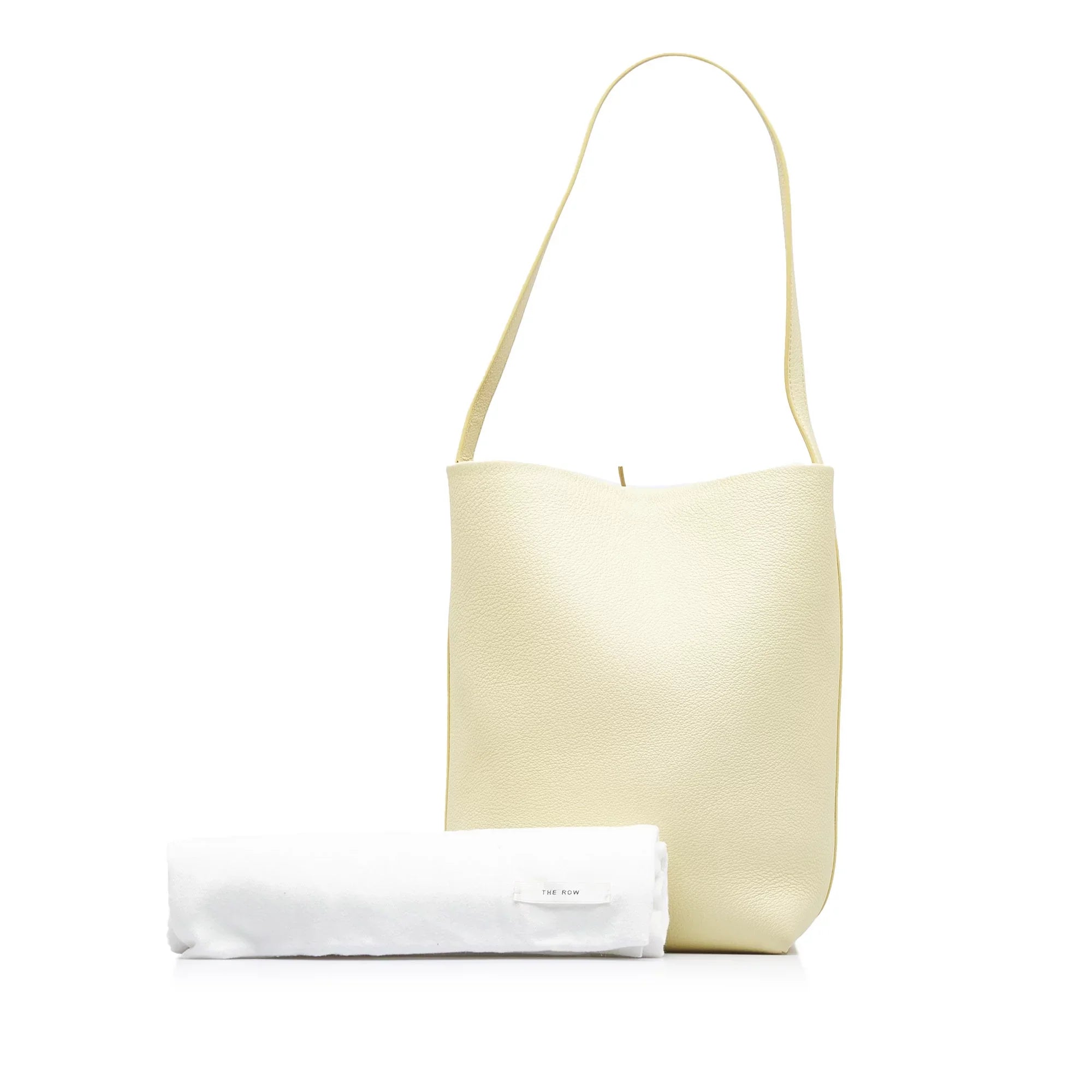 Park Pre-Owned The Tote Unisex Leather Row (Like New) N/S Authenticated Yellow Bag Tote Calf Medium
