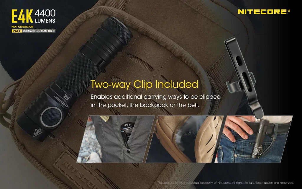 Flashlight generation NITECORE Lumens Combo: Light E4K 4400 -380 w/Tini Keychain Lumens - Copper Next