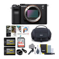 Full-Frame Camera (Black) a7C Alpha Compact Mirrorless Body Bundle Sony