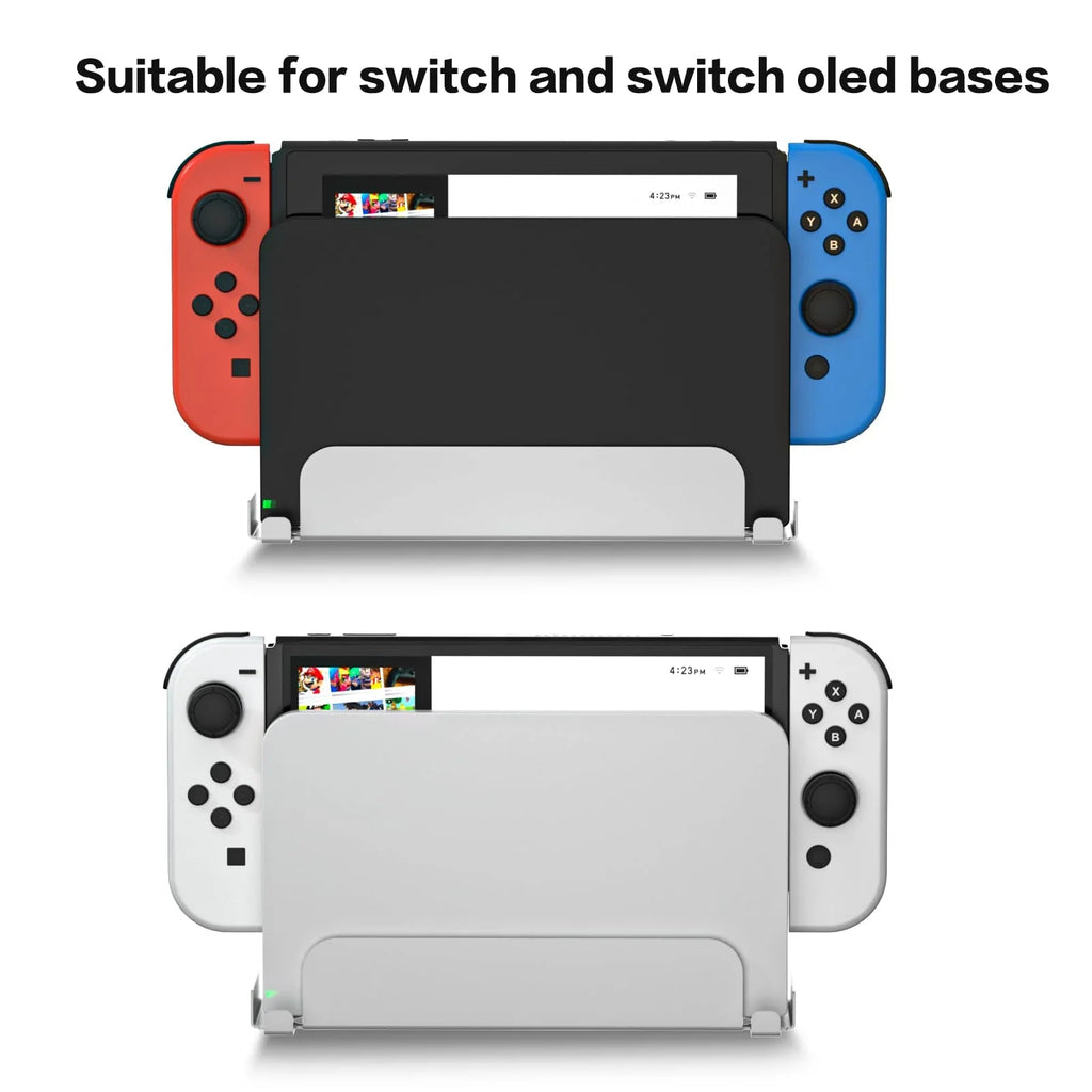 Accessories Switch Nintendo Con Store Console for OLED TV-White OLED, with Mount and Joy Mount Stand Behind Kit or Wall Shelf Switch Safely Metal Wall Switch Near Hanger,
