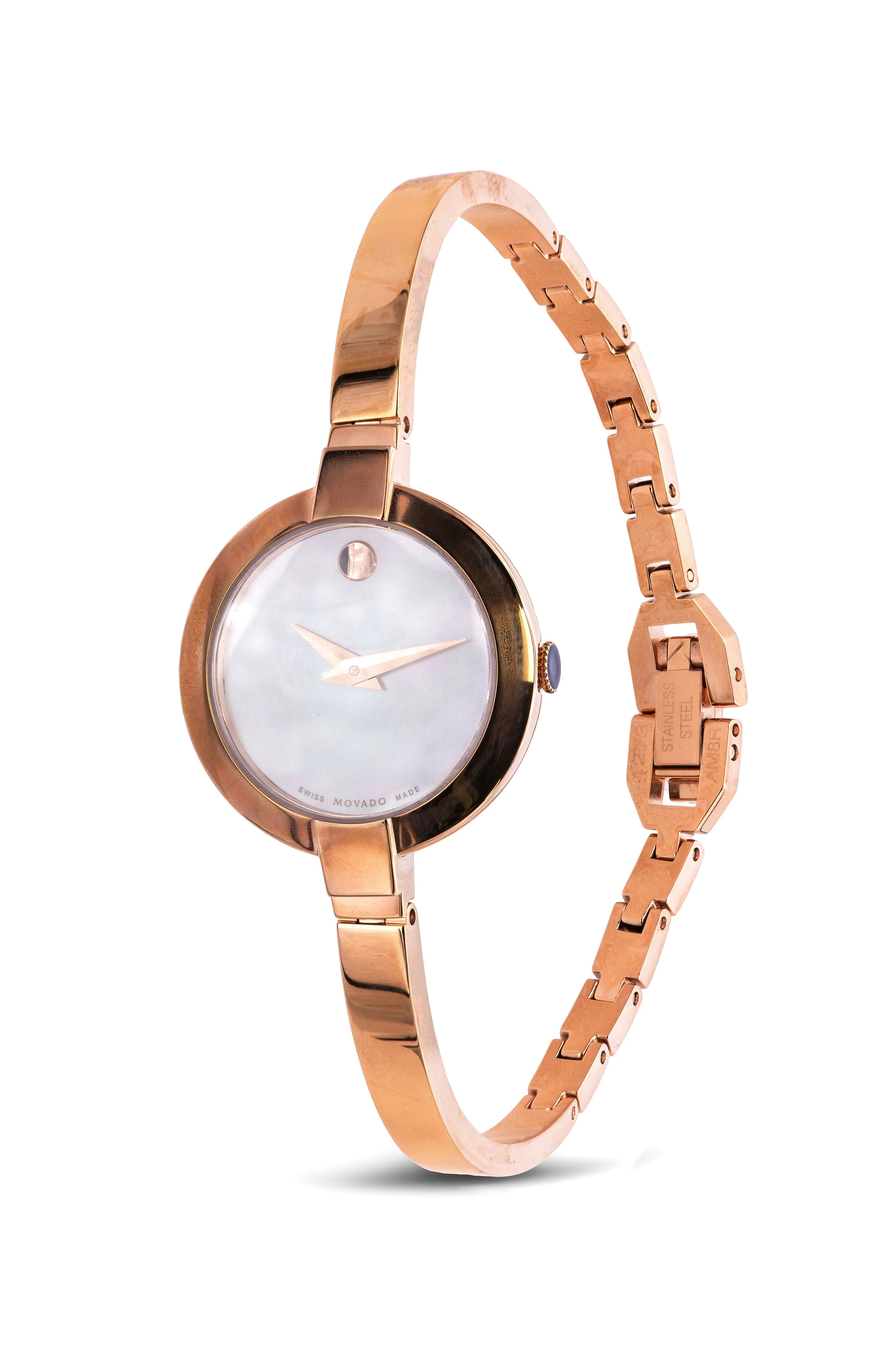 of Ladies Watch Dial White 0607082 Pearl Movado Mother Bela