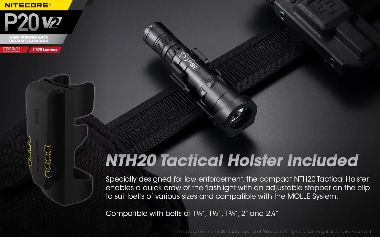 Lumens Flashlight - Batteries Charger - V2 Eco-Sensa LED XP-L2 +2x P20 Free D2 CR123A 1100 V6 w/NL183 Combo: Nitecore CREE Battery, Tactical