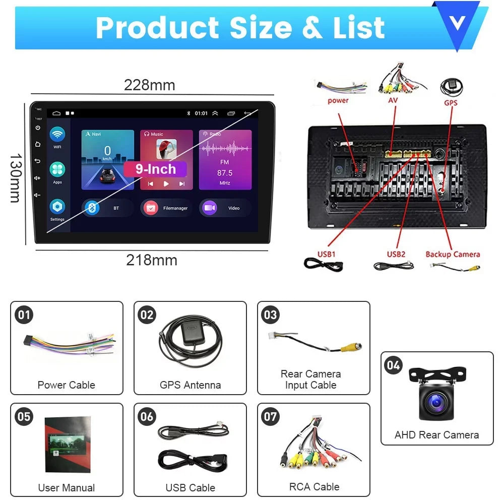 Stereo Wireless Hifi, 13 Backup 9'' Carplay Forester Bluetooth AHD 2008-2012 Podofo Camera Android Android Radio WIFI for Subaru 2+64G GPS Auto Touchscreen Car FM