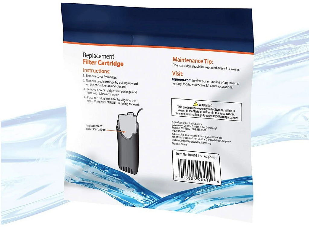 Power Aqueon [Pack Filter Internal count Filter X-Small for Replacement of E 4] 3 Cartridges
