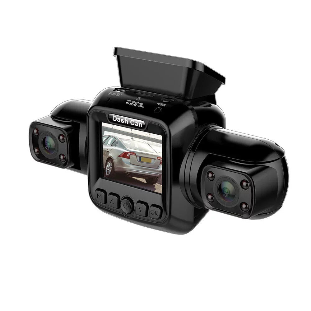 Vision and Left, HD Rear Channel Front, Rear, 3 Night Cam Driving Recorder Front and Car Inside, Cameras Right Dash 360¡ãPanoramic