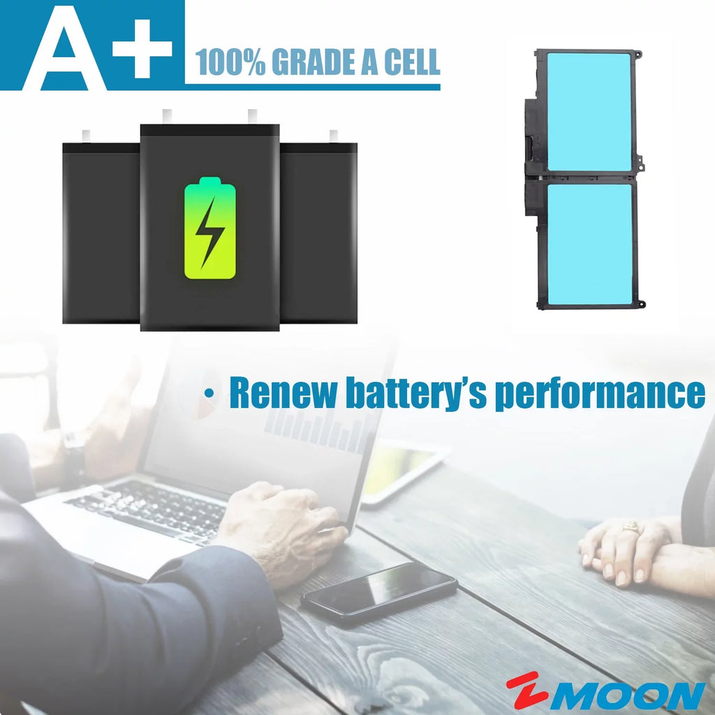 2 7300 Black, Battery MXV9V P99G Inspiron in P97G 7400 P100G Dell Laptop 1 for P96G 5300 5310 7306 Latitude 7300