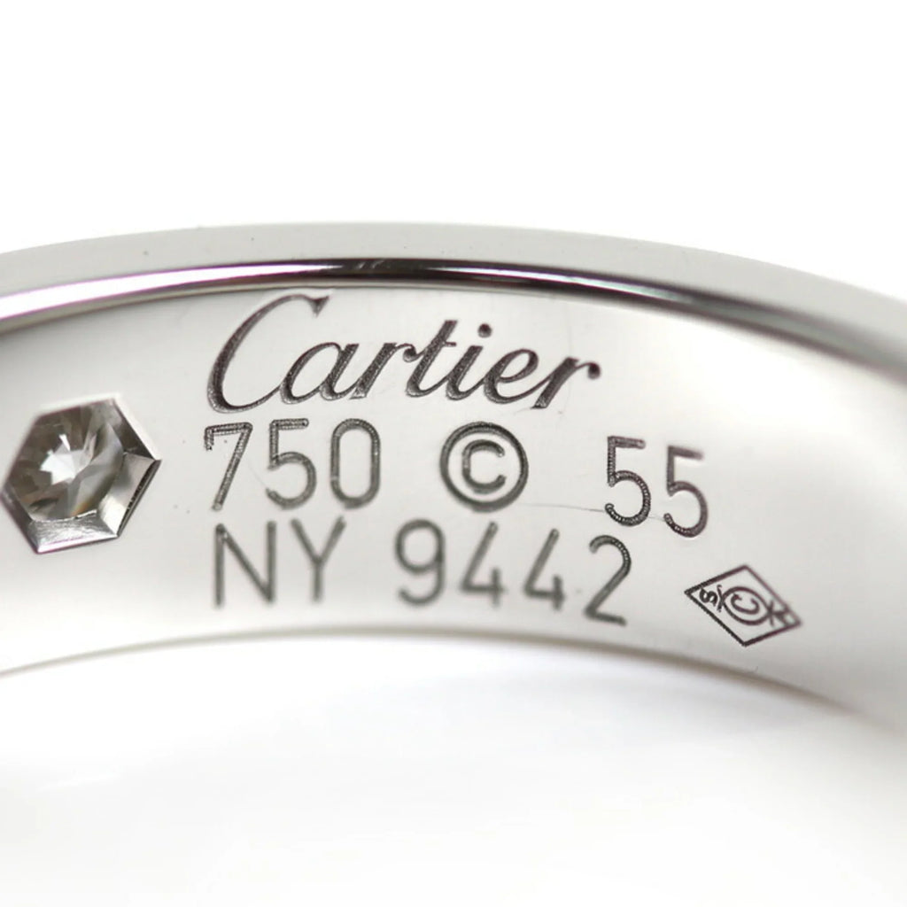 K18WG Love (Good) 1P Size Pre-Owned Gold Cartier Women's Edition Ring CARTIER 2006 55 14.5 9.8g White Diamond Limited