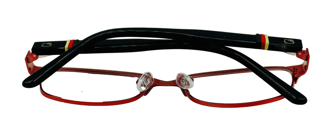 Kitty Kids Metal 1 280. Eyewear 49mm Rectangle Hello Red Frame.