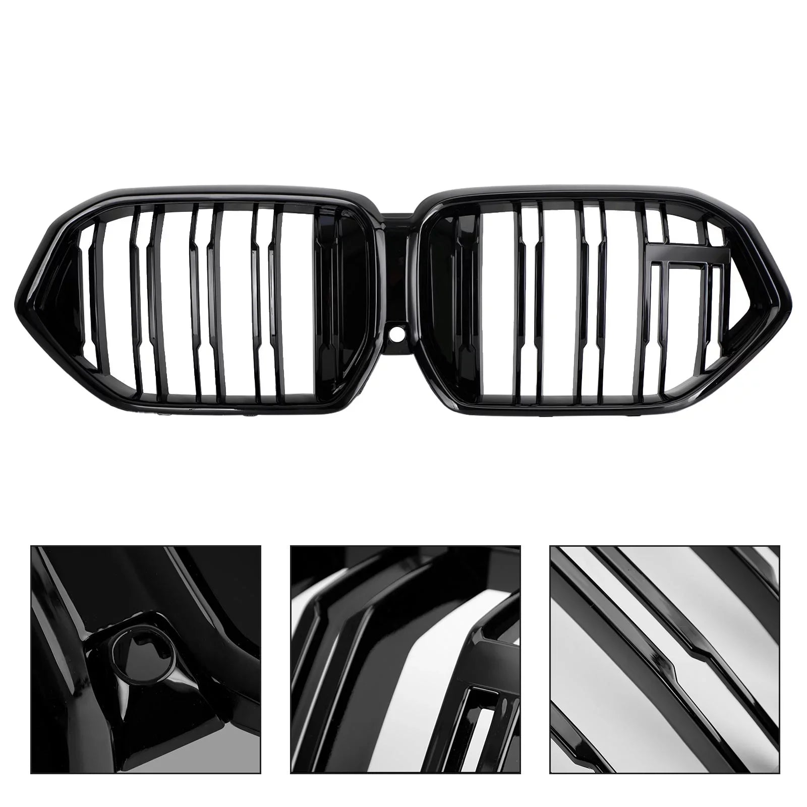 2020-2022 Black W/Camera Hole Front for BMW Grille M50i X6 Fit Grill G06 Bumper