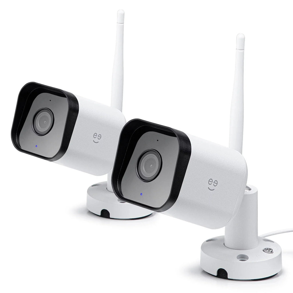 3 (Supports HD WiFi 2.4GHz Camera, Weatherproof, Security Outdoor 2-Pack Geeni Hawk IP66 1080p Only Smart Wi-Fi)