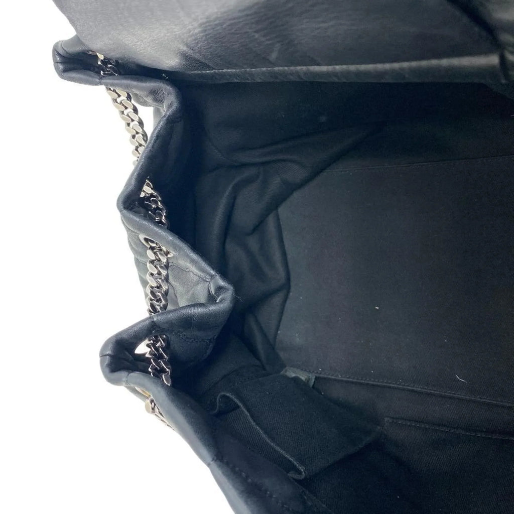 Shoulder Pre-Owned Bubble CHANEL Women's Quilt (Fair) Coco Mark Handbag Z0005974 Black Chain