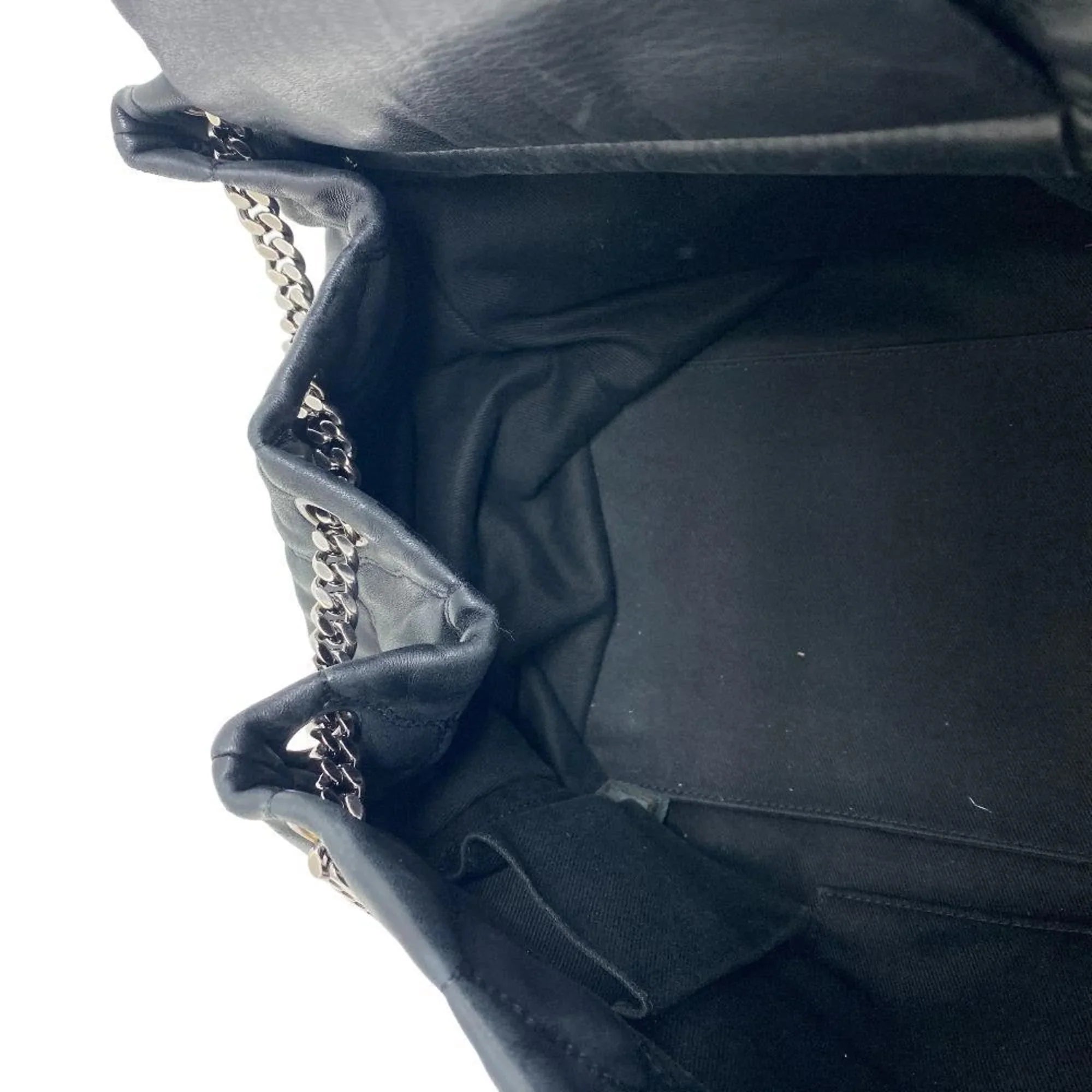Shoulder Pre-Owned Bubble CHANEL Women's Quilt (Fair) Coco Mark Handbag Z0005974 Black Chain