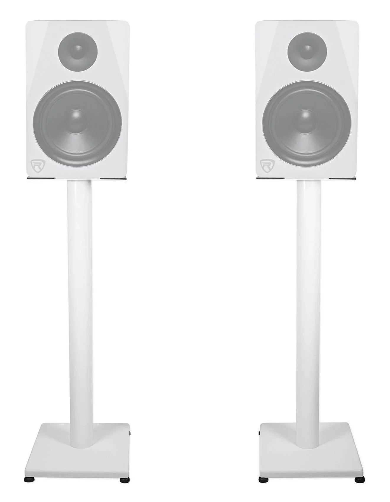 White Stands Rockville in Recording Steel Monitor Studio 29" RS29W Pair Studio
