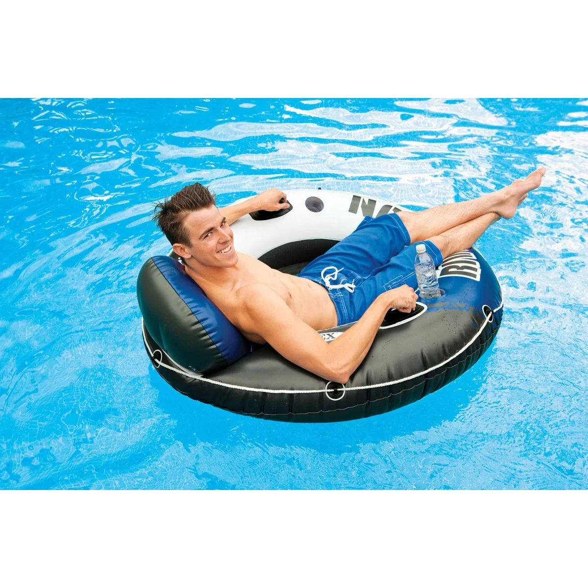 (15 Floating for Lake/Pool 1-Person Tube Run Raft River Intex Pack) Inflatable