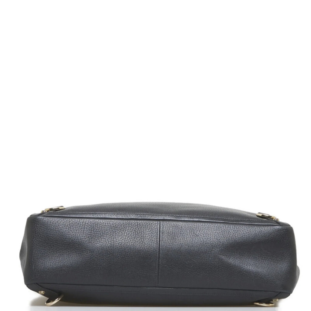 Gucci tote bag GUCCI 141472 black handbag ladies leather (Fair) Pre-Owned