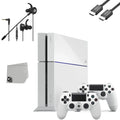 Like Gaming T5 2 With Microphone 4 Sony Controller + Earbuds Bundle BOLT 500GB Console New White Matte PlayStation With Original AXTION